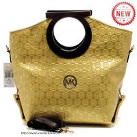 michael kors logo-print groot goud clutches Beste Sales ey7oa902